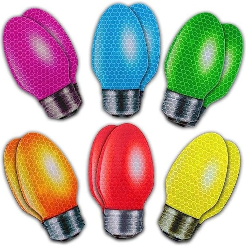 4" 12 Pk Reflective Christmas Car Decorations - Christmas Lights for Car Magnets